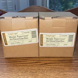 Longaberger Woven Traditions Ice Cream Cone Dish